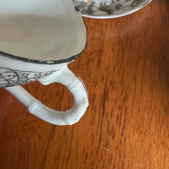 Rare Antique Nippon Child’s Tea Set Creamer Cups Animals Girl White Porcelain - Picture 16 of 16